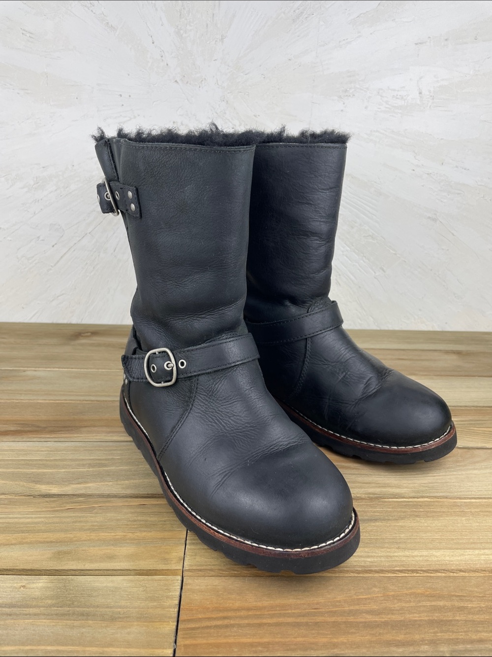 UGG Leather Black Boots